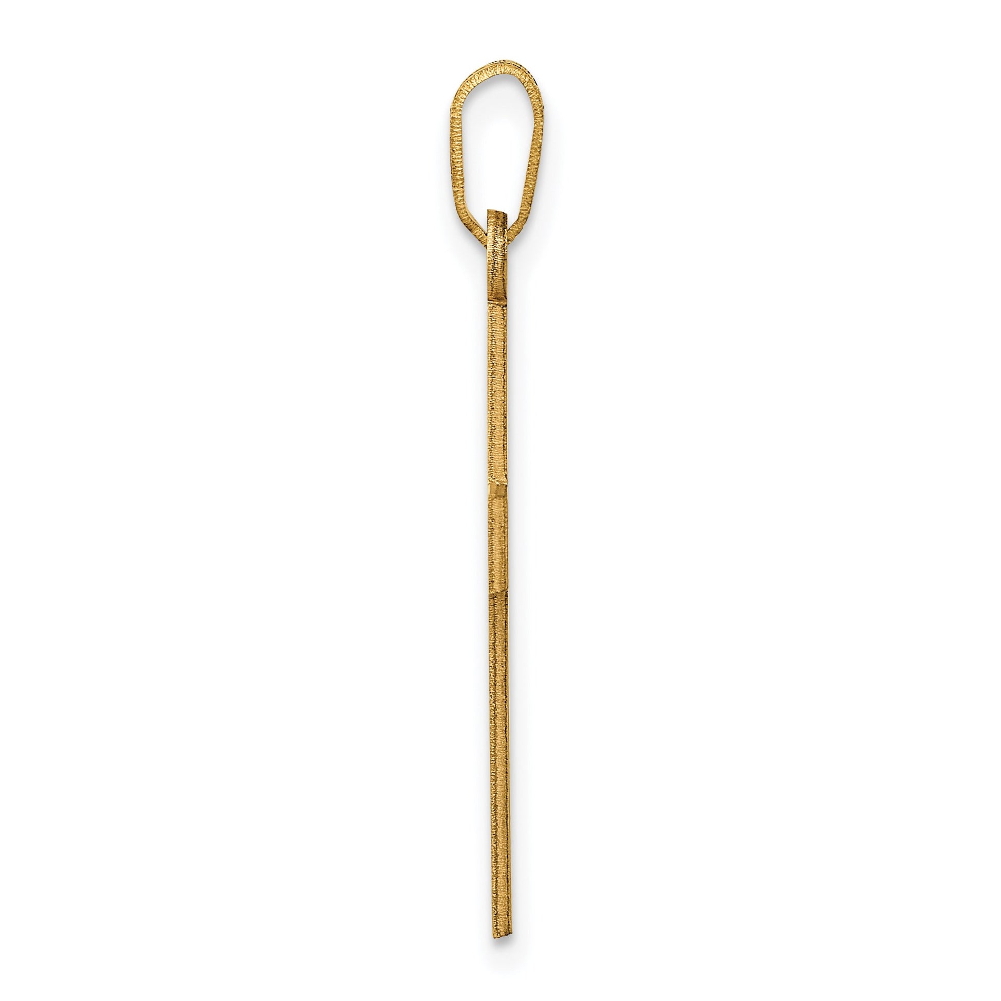14K Polished Cross Charm