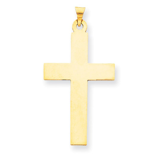 14K Large Polished Cross Charm