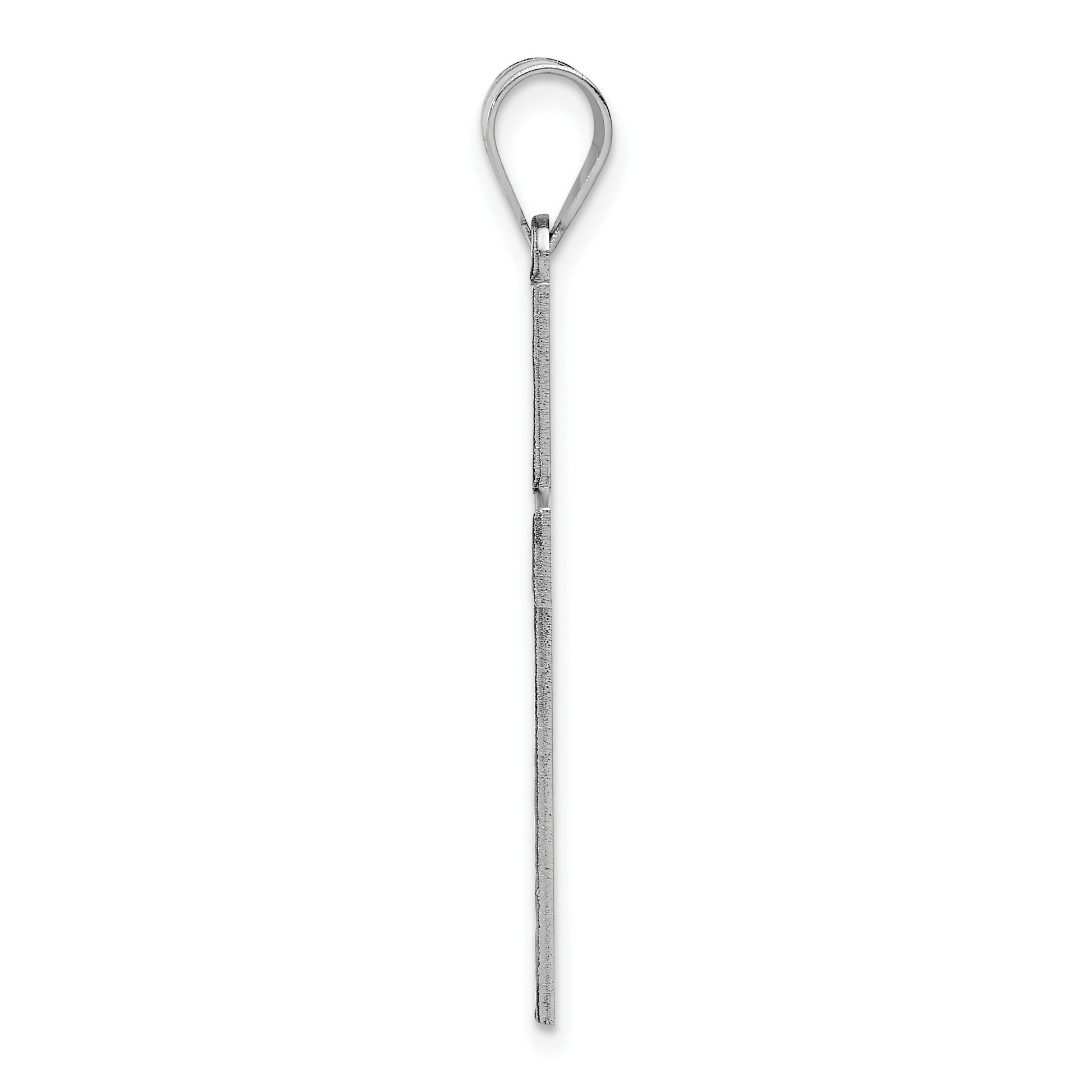 14k White Gold Cross Pendant