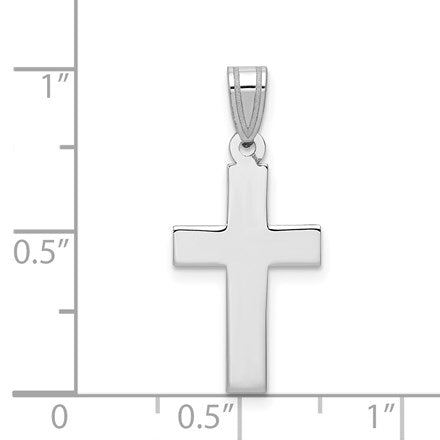 14k White Gold Cross Pendant