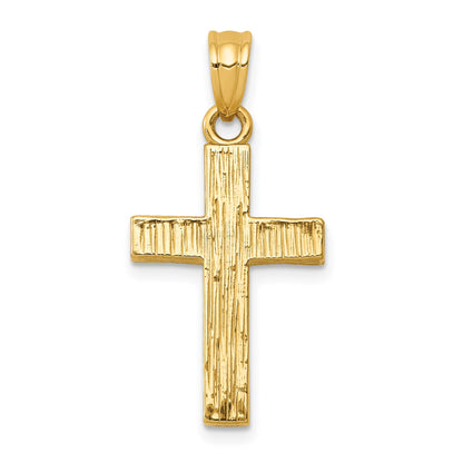 14k Black Epoxy Latin Cross Pendant