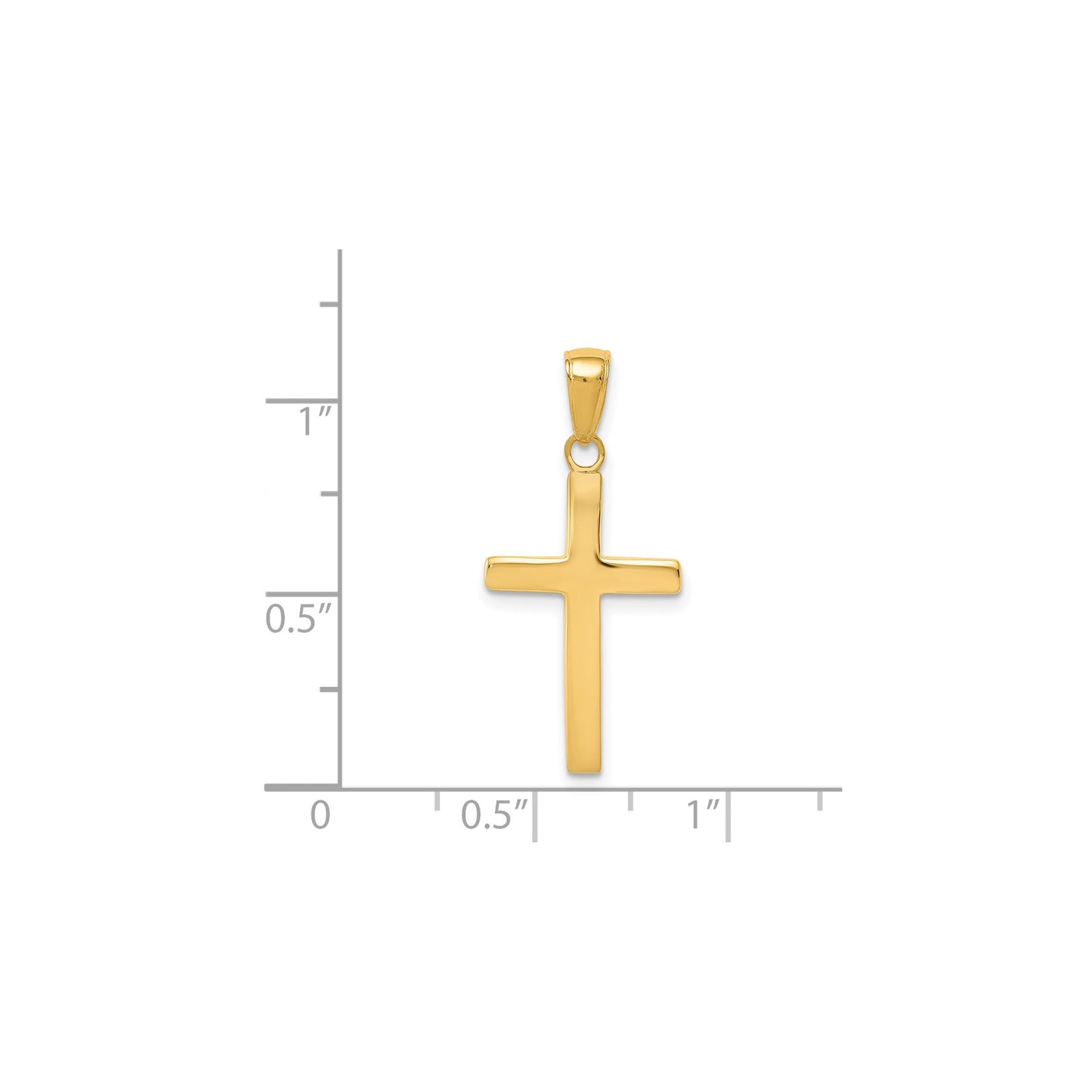 14k Polished Cross Charm