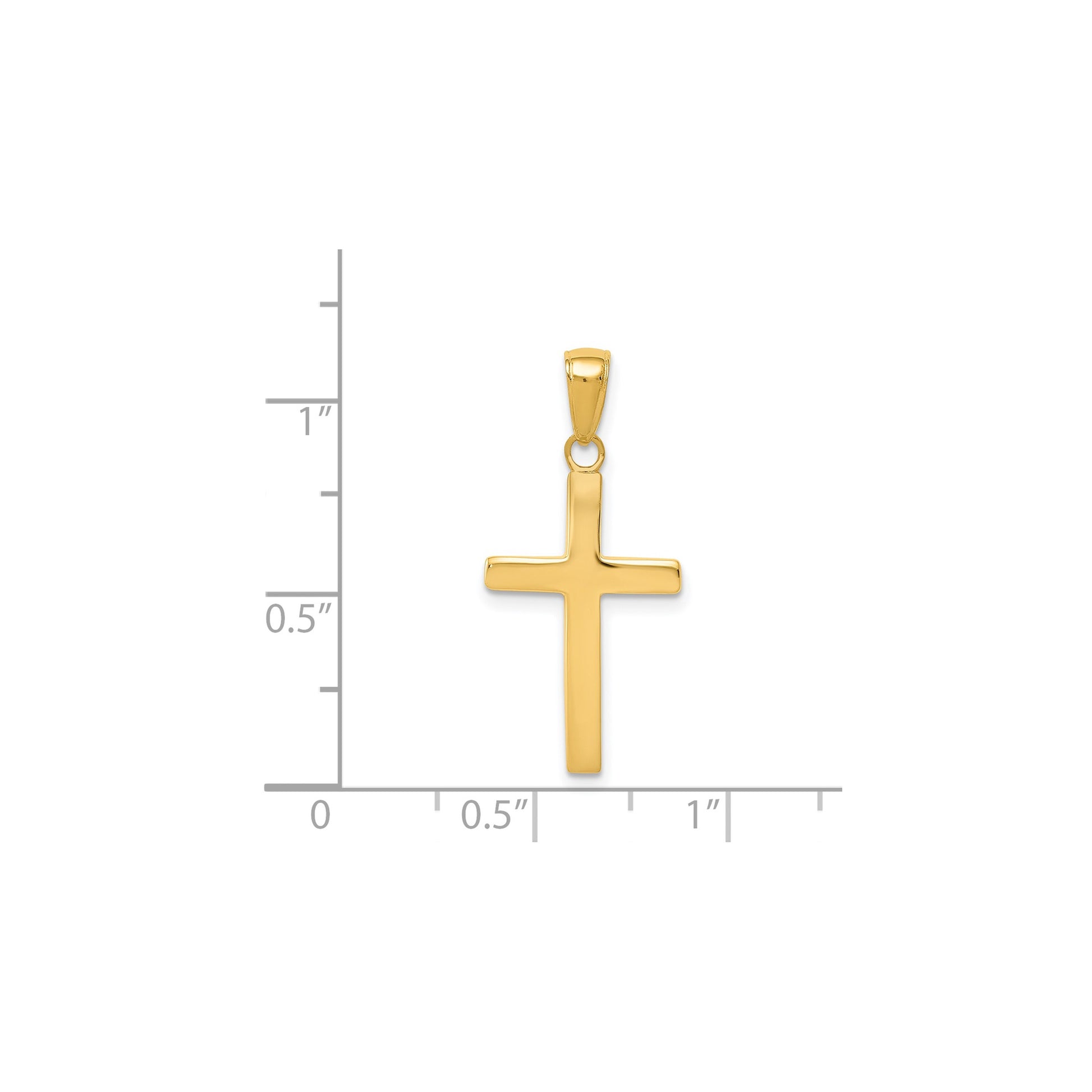14k Polished Cross Charm