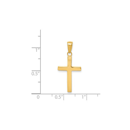 14k Polished Cross Charm