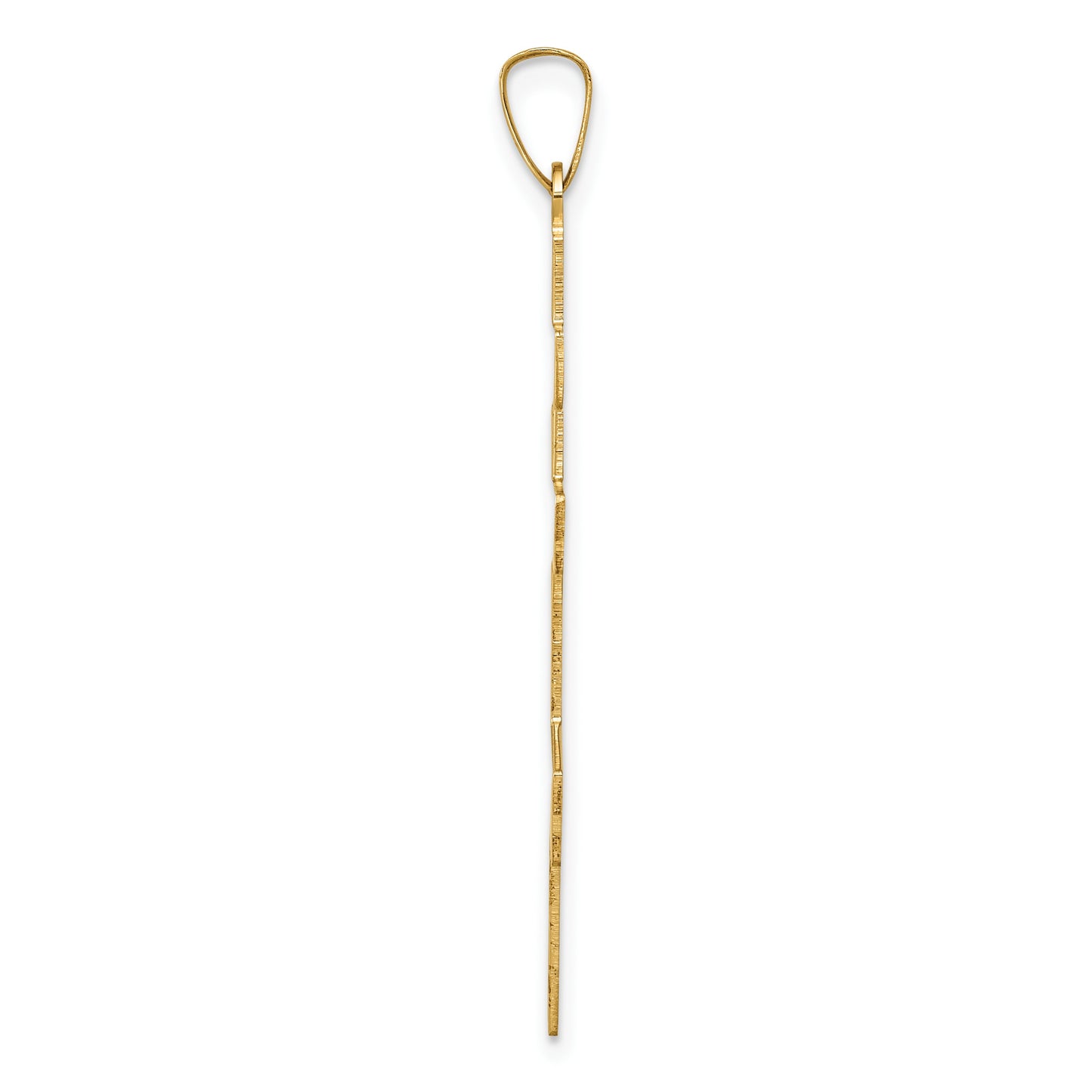14k Polished Eastern Orthodox Cross Pendant