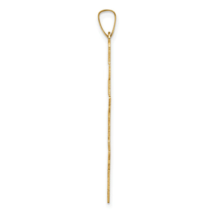 14k Polished Eastern Orthodox Cross Pendant
