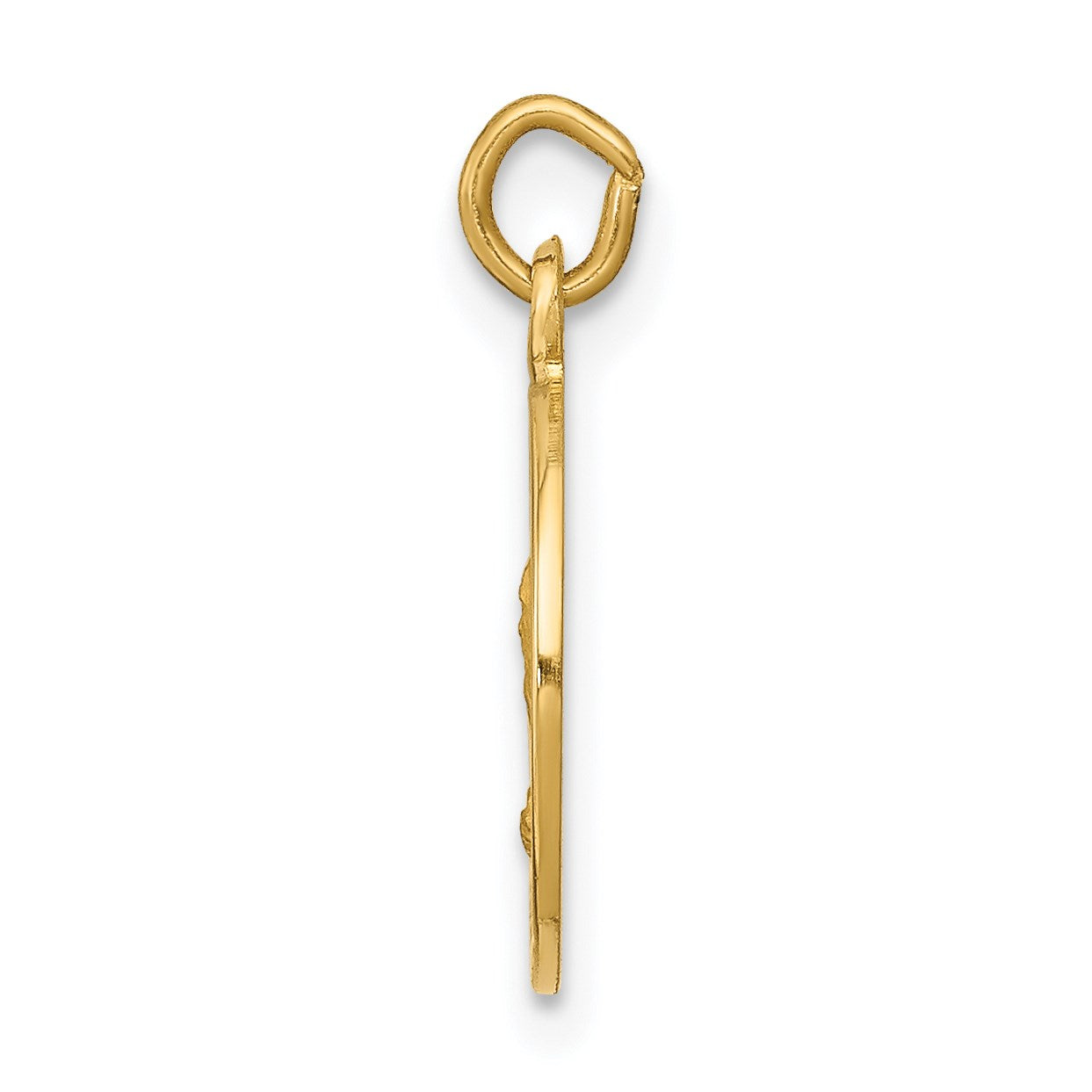 14k Polished and Satin Solid Saint Andrew Medal Charm