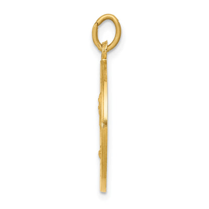 14k Polished and Satin Solid Saint Andrew Medal Pendant