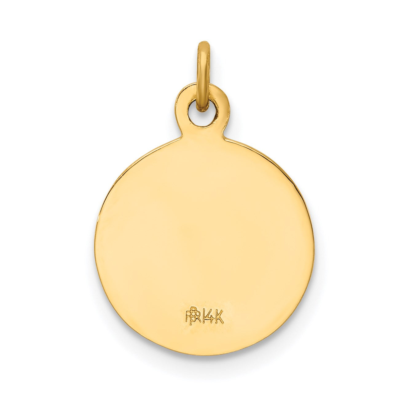 14k Polished and Satin Solid Saint Paul Medal Round Charm