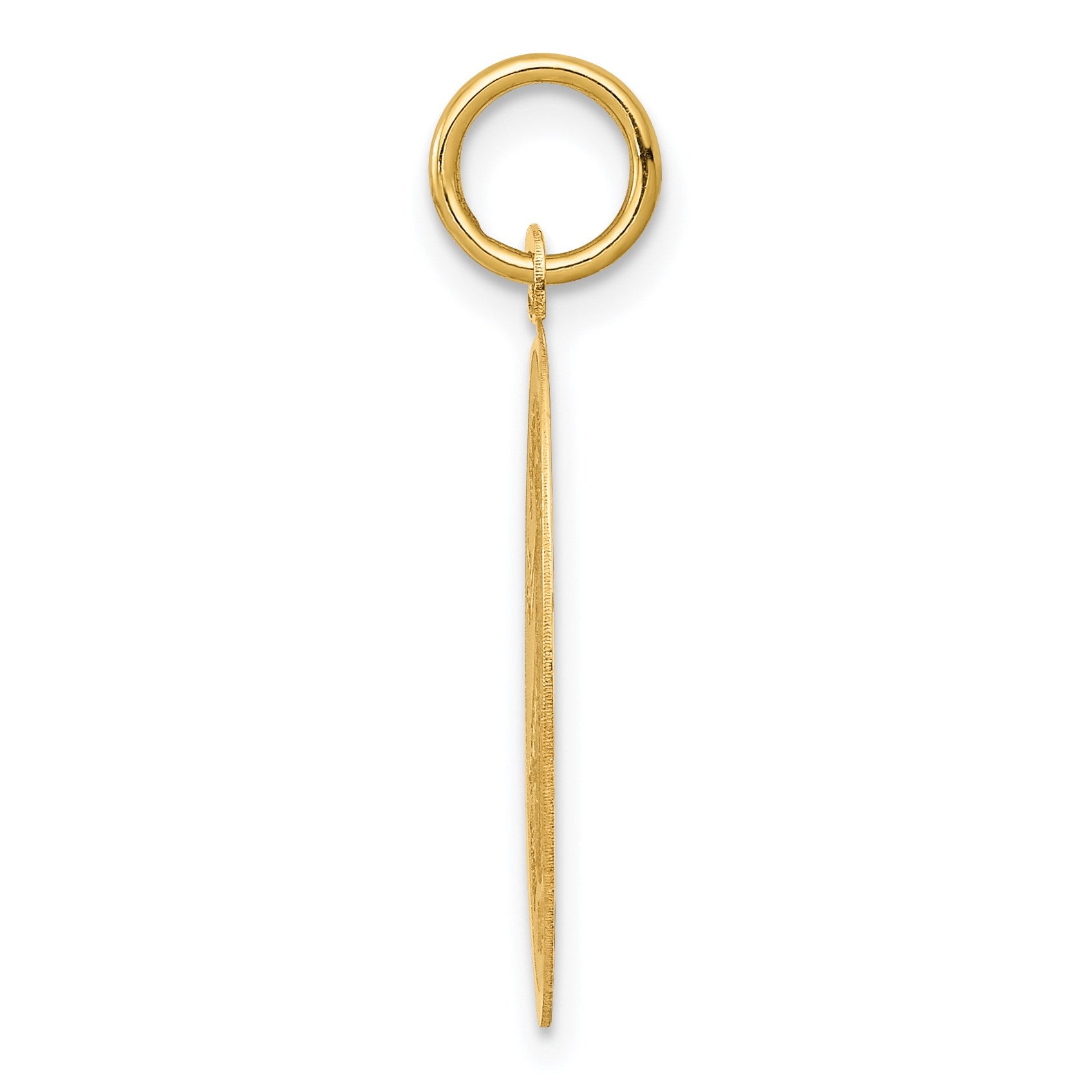 14k Polished and Satin Solid Saint Jude Thaddeus Round Disc Charm