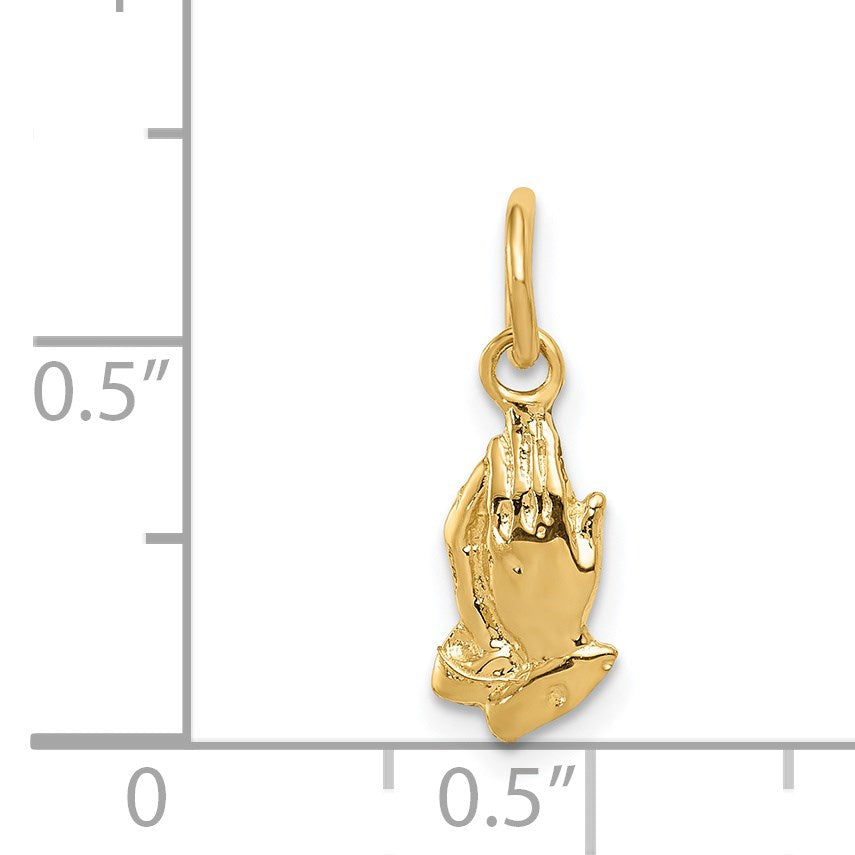 14k Praying Hands Charm