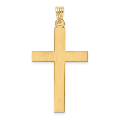 14k Polished .03 carat Diamond Cross Pendant