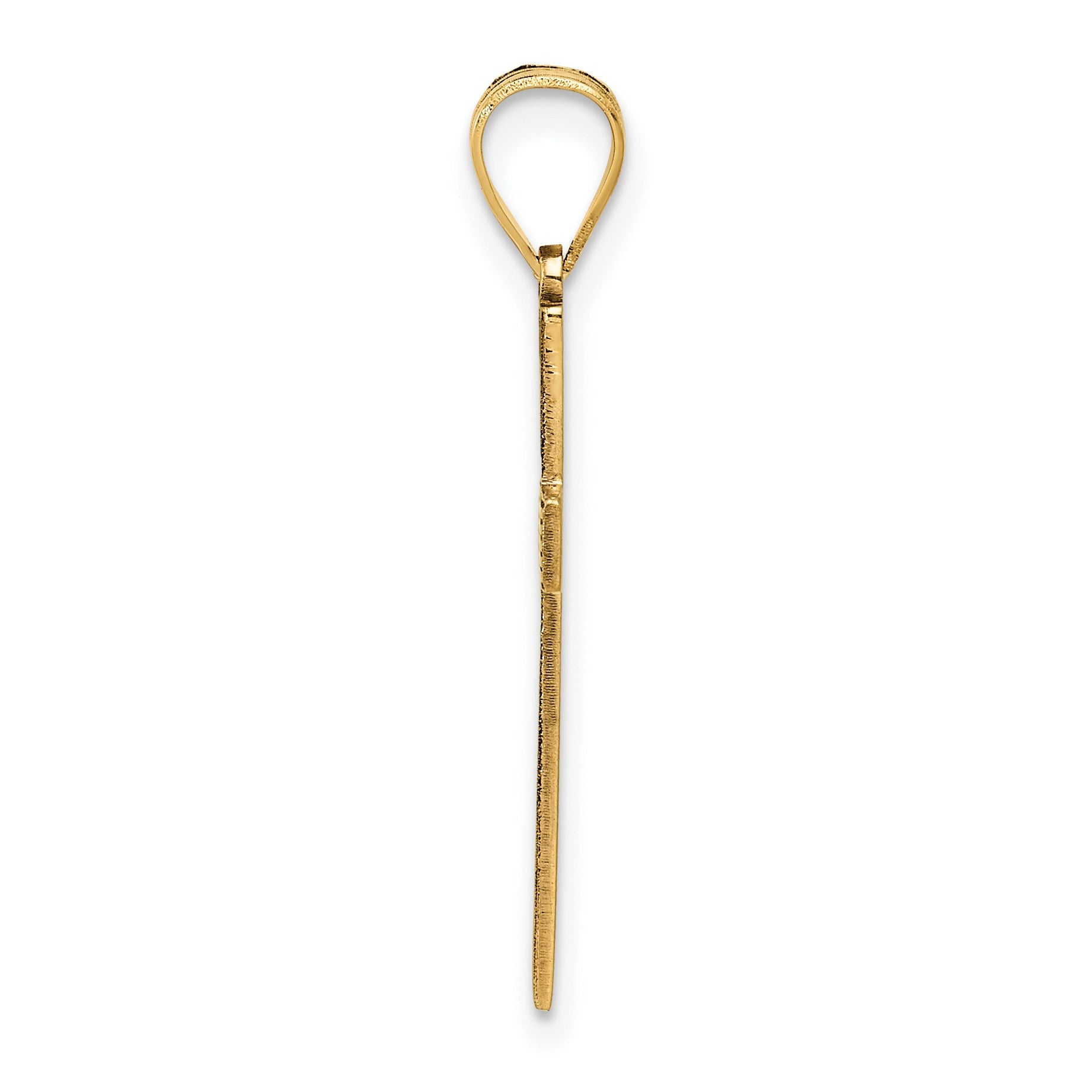 14K Laser Designed Cross Pendant