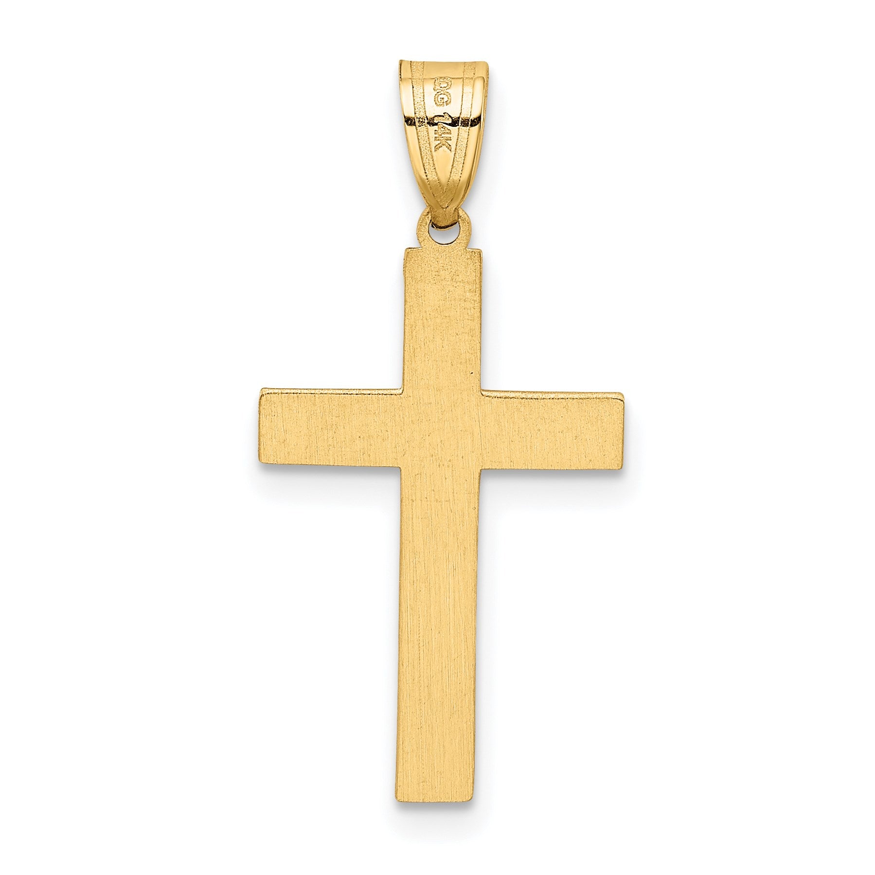 14K Laser Designed Cross Pendant