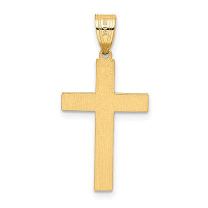 14K Laser Designed Cross Pendant