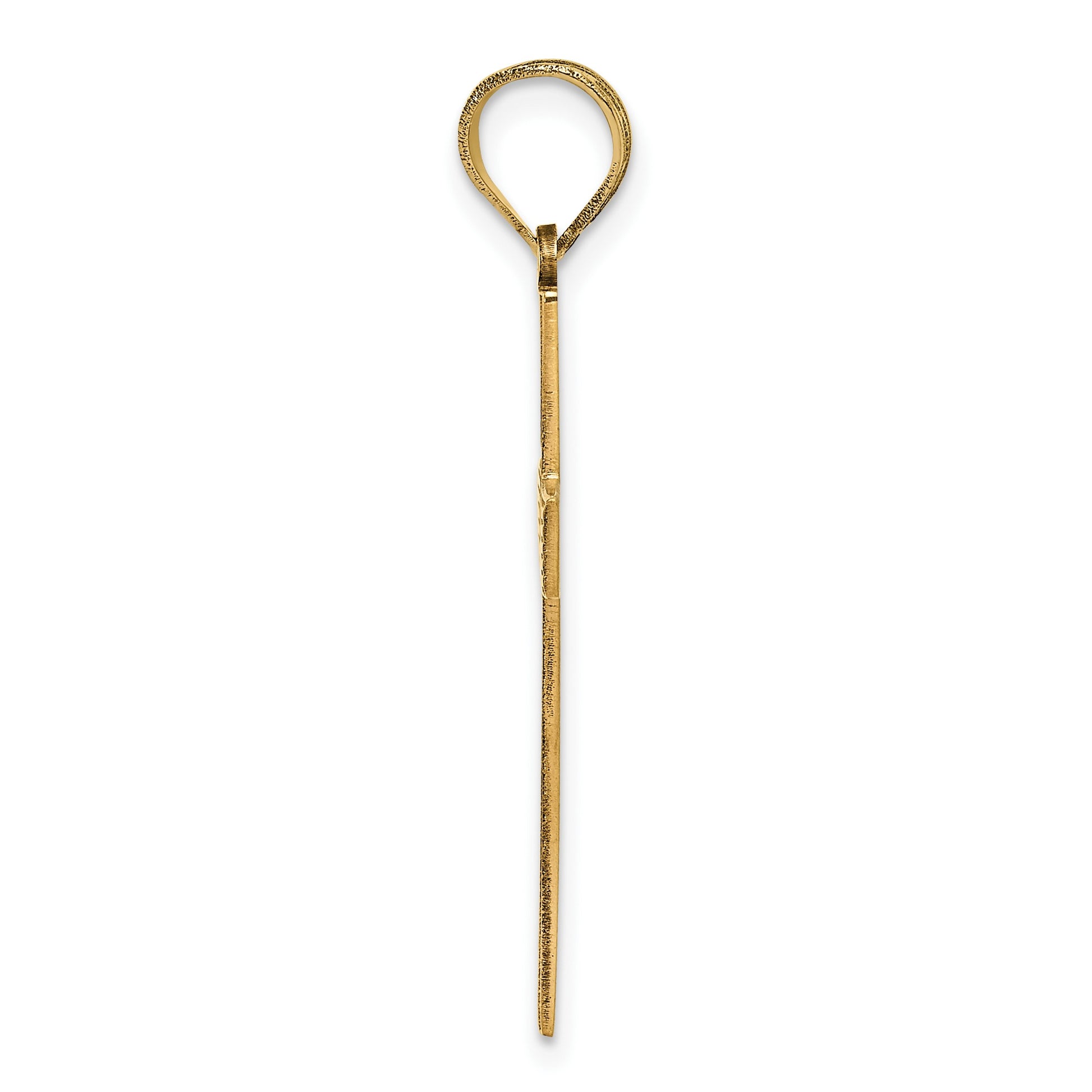 14K Laser Designed Cross Pendant