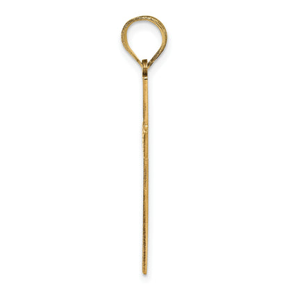 14K Laser Designed Cross Pendant