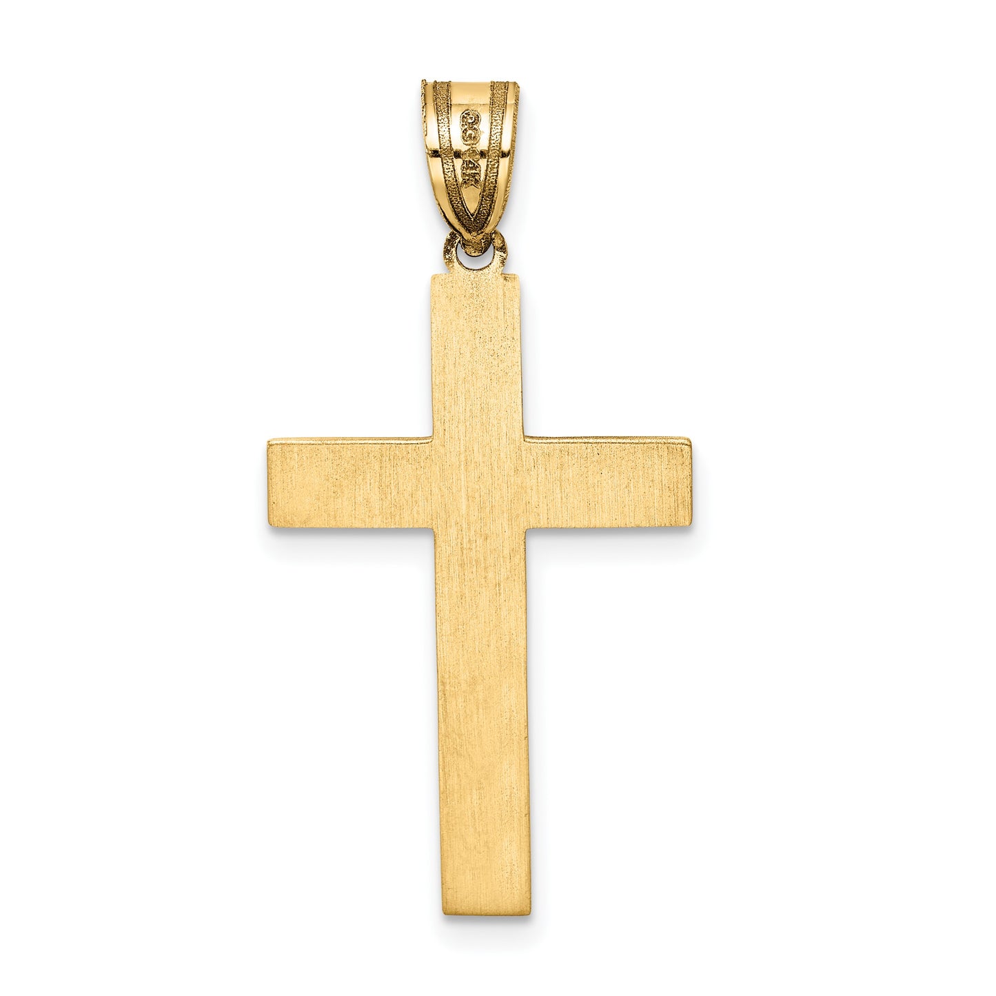 14K Laser Designed Cross Pendant