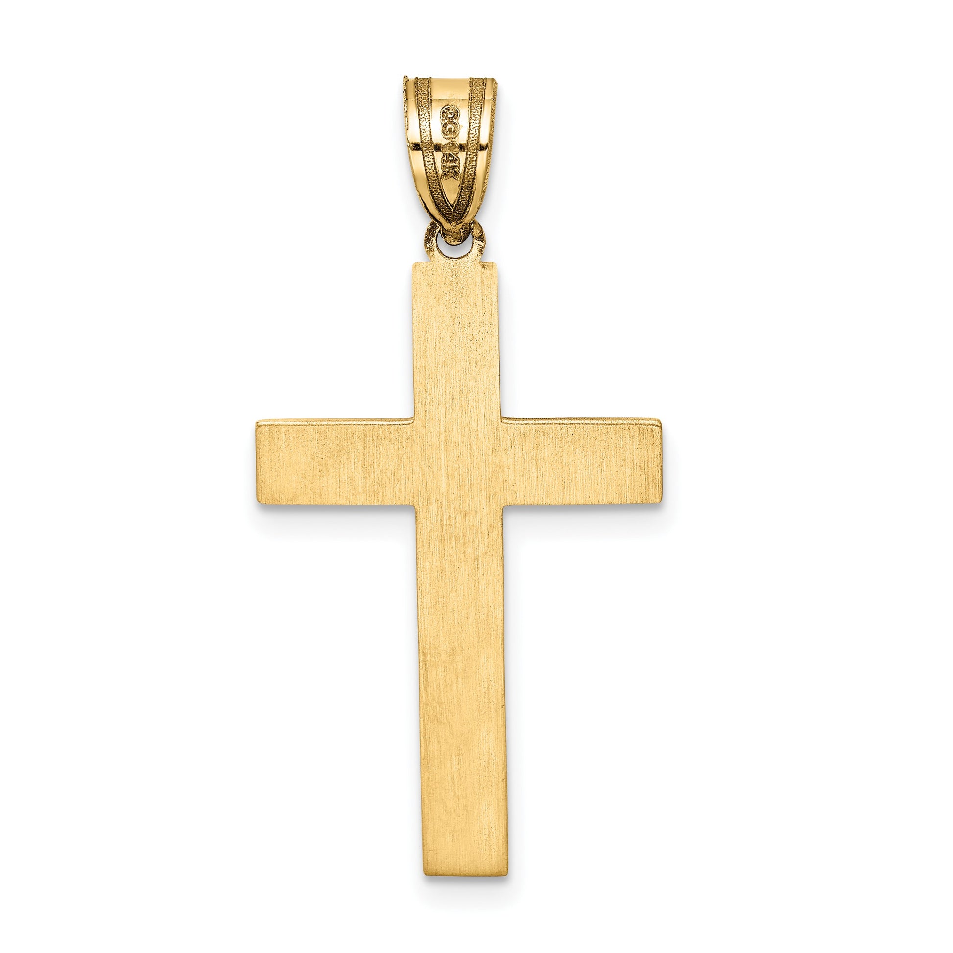 14K Laser Designed Cross Pendant