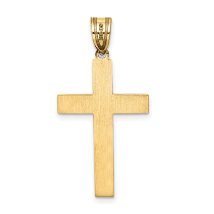 14K Laser Designed Cross Pendant