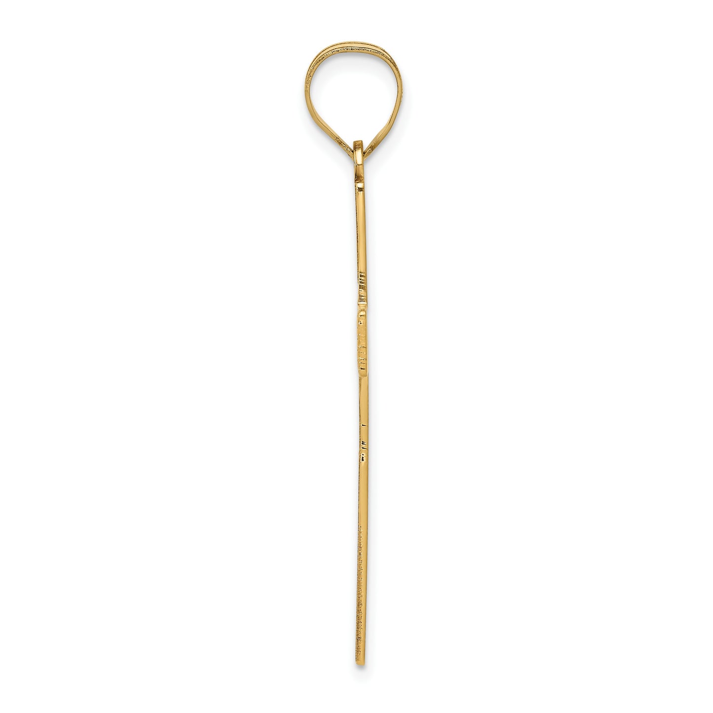 14K Laser Designed Cross Pendant