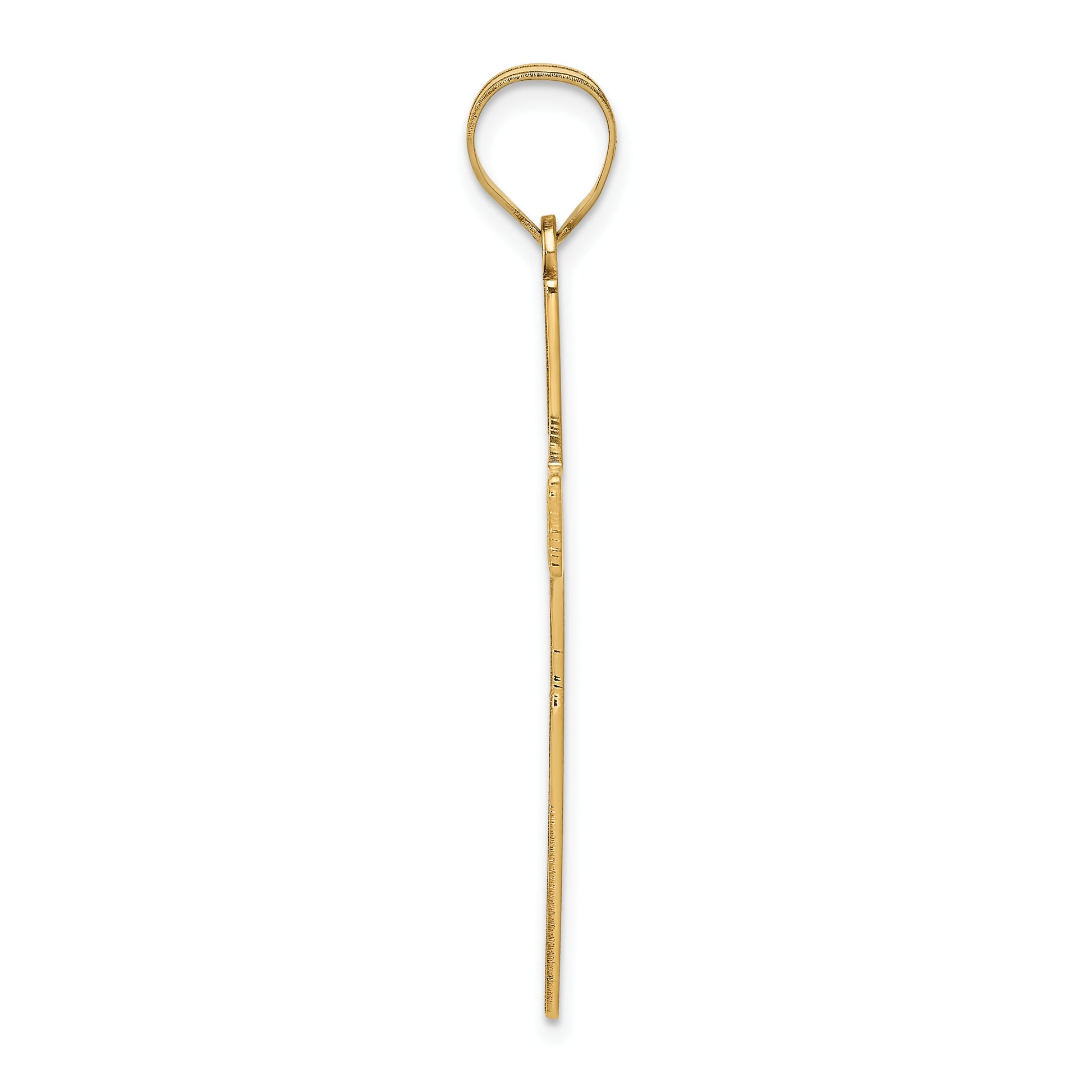 14K Laser Designed Cross Pendant