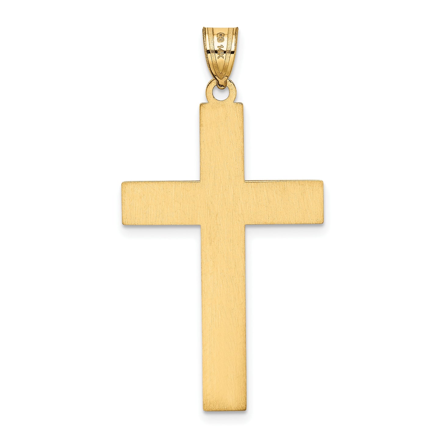 14K Laser Designed Cross Pendant