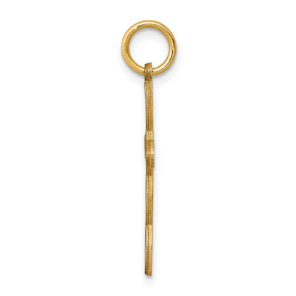 14K Loop with Center Heart Cross Pendant