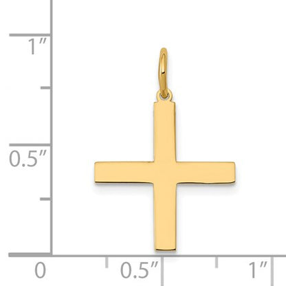 14K Laser Designed Greek Cross Charm