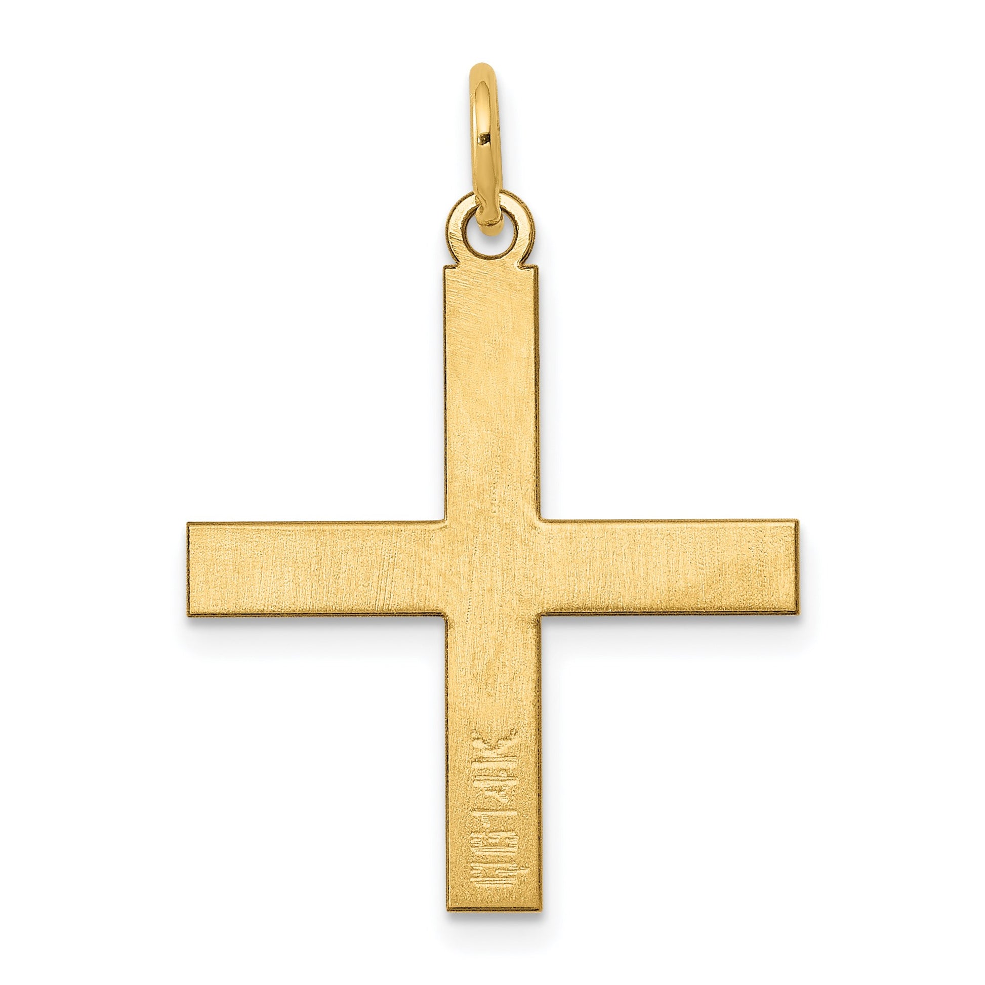14K Laser Designed Greek Cross Pendant