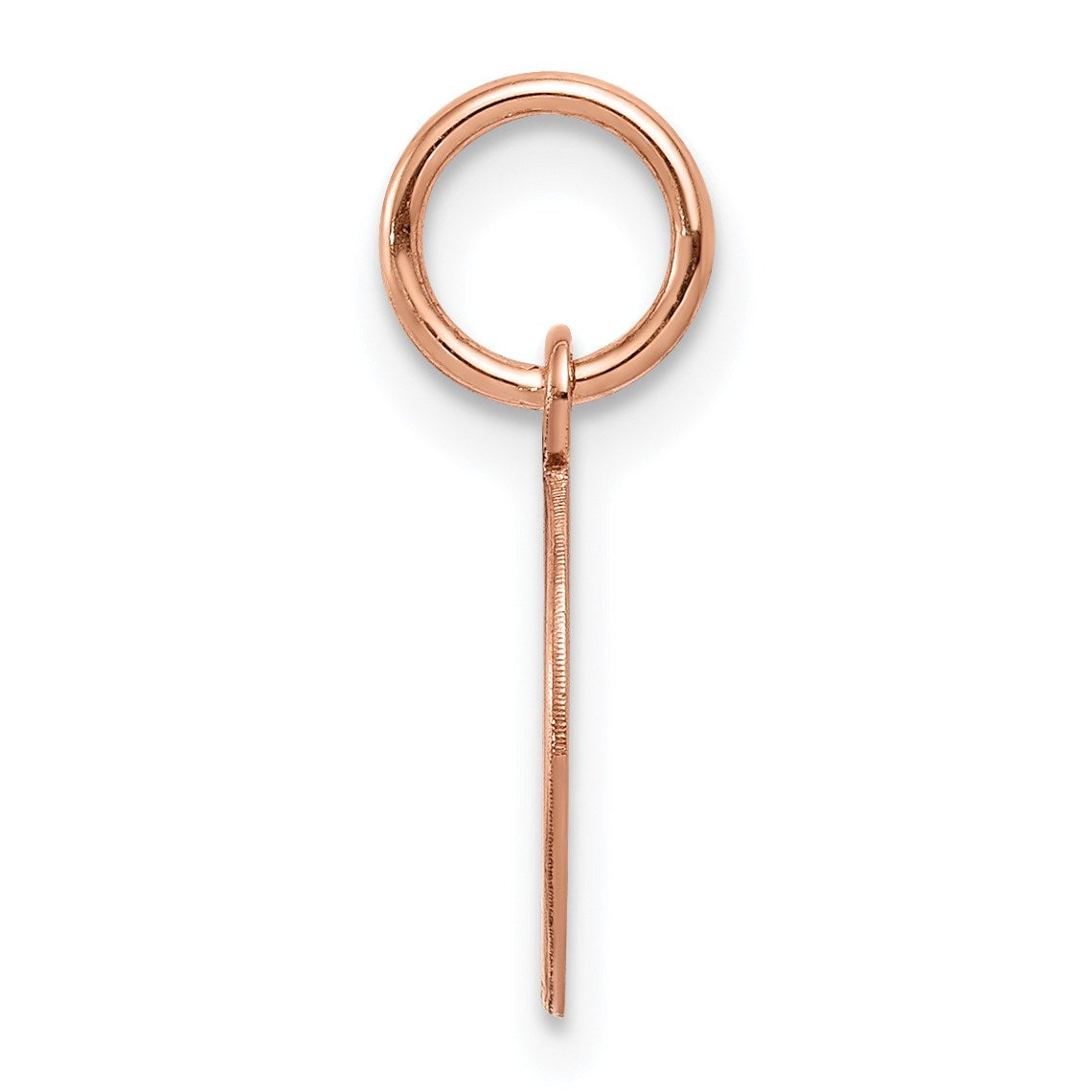 14k Rose Gold Plain .027 Gauge Round Engraveable 10mm Disc Charm