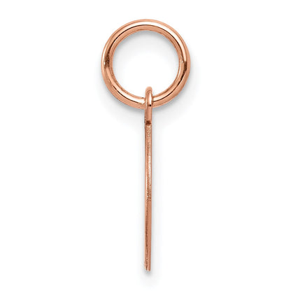 14k Rose Gold Plain .027 Gauge Round Engraveable 10mm Disc Charm