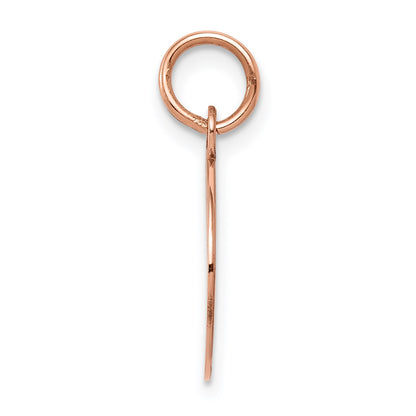 14k Rose Gold Plain .035 Gauge Round Engraveable 12mm Disc Charm