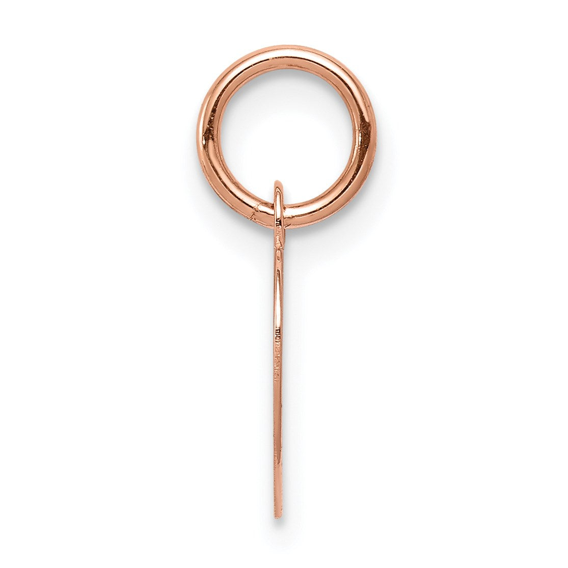 14k Rose Gold Plain .011 Gauge Engraveable Heart 11x9mm Disc Charm