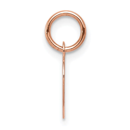 14k Rose Gold Plain .013 Gauge Engraveable Heart 11x9mm Disc Charm