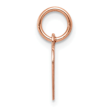 14k Rose Gold Plain .018 Gauge Engraveable Heart 12x10mm Disc Charm