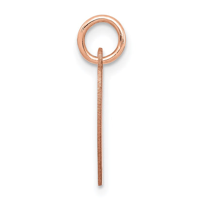 14k Rose Gold Plain .011 Gauge Engraveable Heart 15x14mm Disc Charm