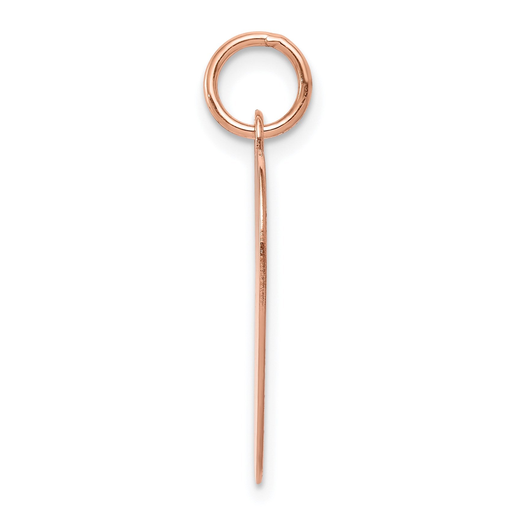 14k Rose Gold Plain .013 Gauge Engraveable Heart 21x20mm Disc Charm