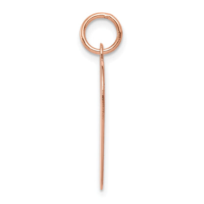 14k Rose Gold Plain .027 Gauge Engraveable Heart 21x20mm Disc Charm