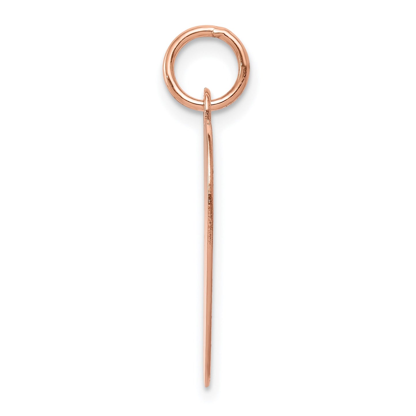 14k Rose Gold Plain .018 Gauge Engraveable Heart 21x20mm Disc Charm