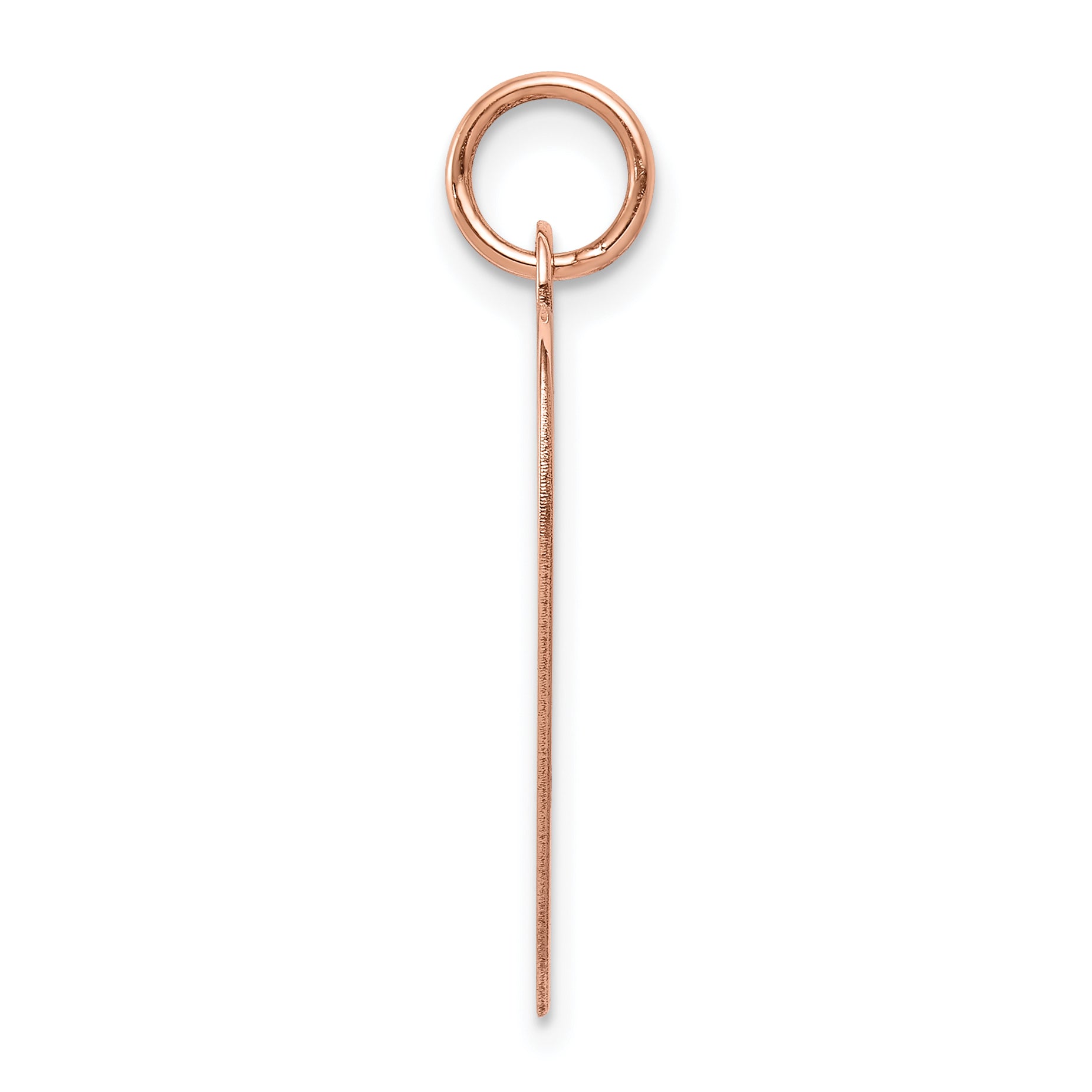 14k Rose Gold Plain .018 Gauge Engraveable Heart 24x21mm Disc Charm
