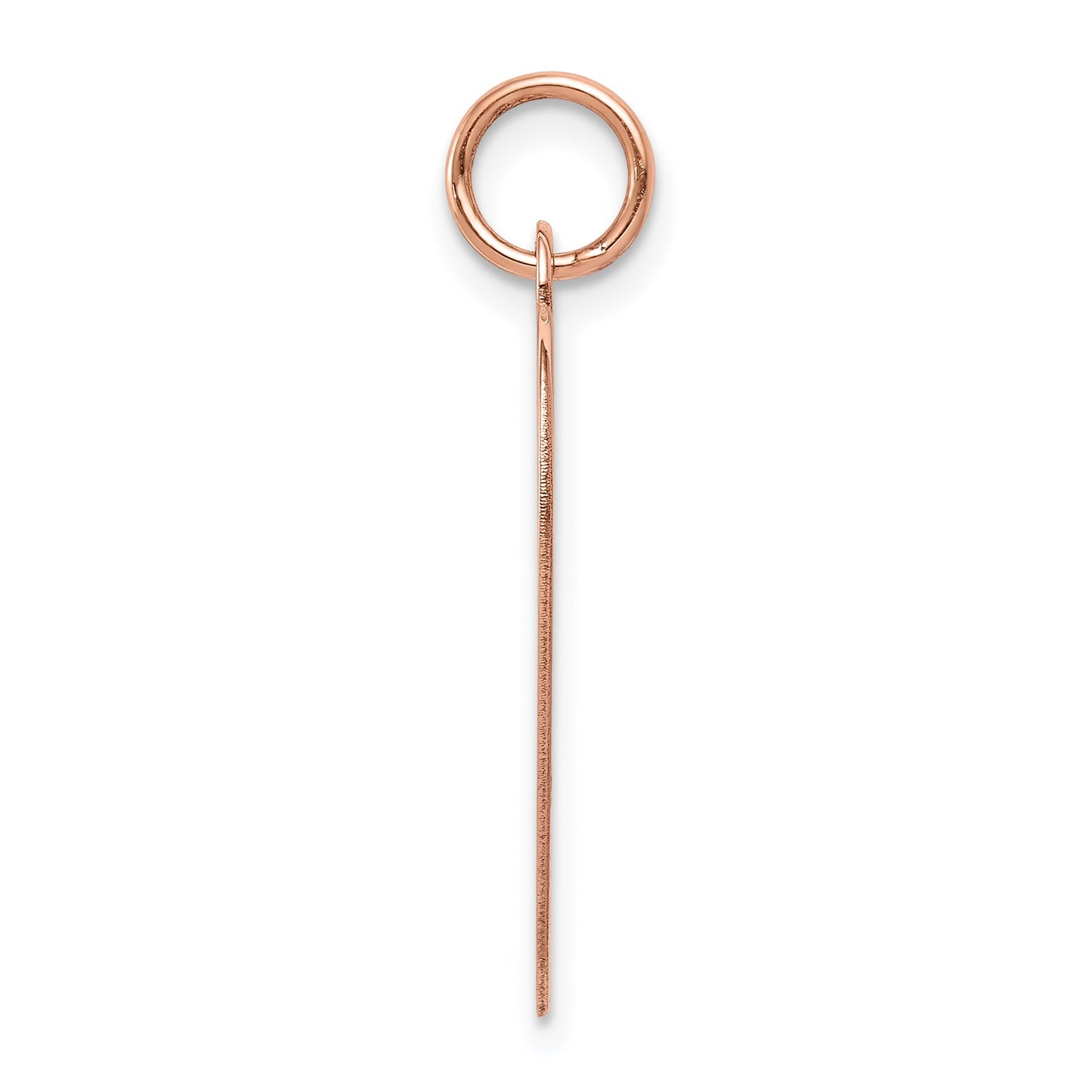 14k Rose Gold Plain .013 Gauge Engraveable Heart 24x21mm Disc Charm
