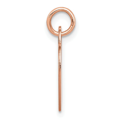 14k Rose Gold Plain .018 Gauge Medium Engraveable Heart 19x15mm Disc Charm