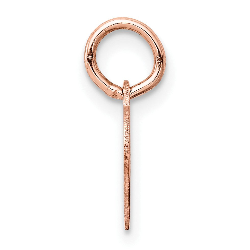 14k Rose Gold Plain .013 Gauge Engravable Heart 10mm Disc Charm