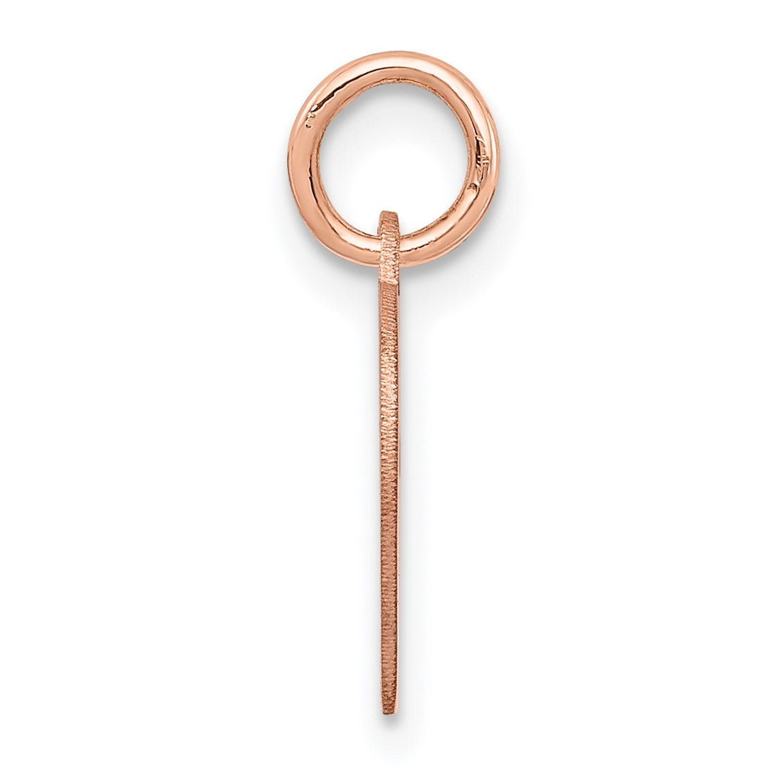 14k Rose Gold Plain .018 Gauge Engravable Heart 14x12mm Disc Charm