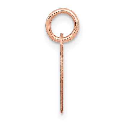 14k Rose Gold Plain .018 Gauge Engravable Heart 14x12mm Disc Charm