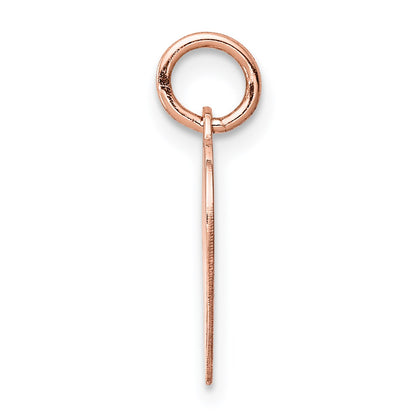 14k Rose Gold Plain .011 Gauge Engravable Heart 15x14mm Disc Charm
