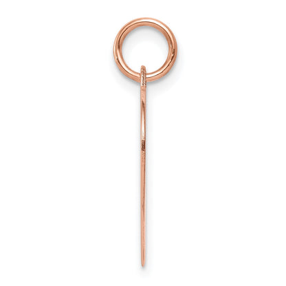 14k Rose Gold Plain .013 Gauge Engravable Heart 19x18mm Disc Charm