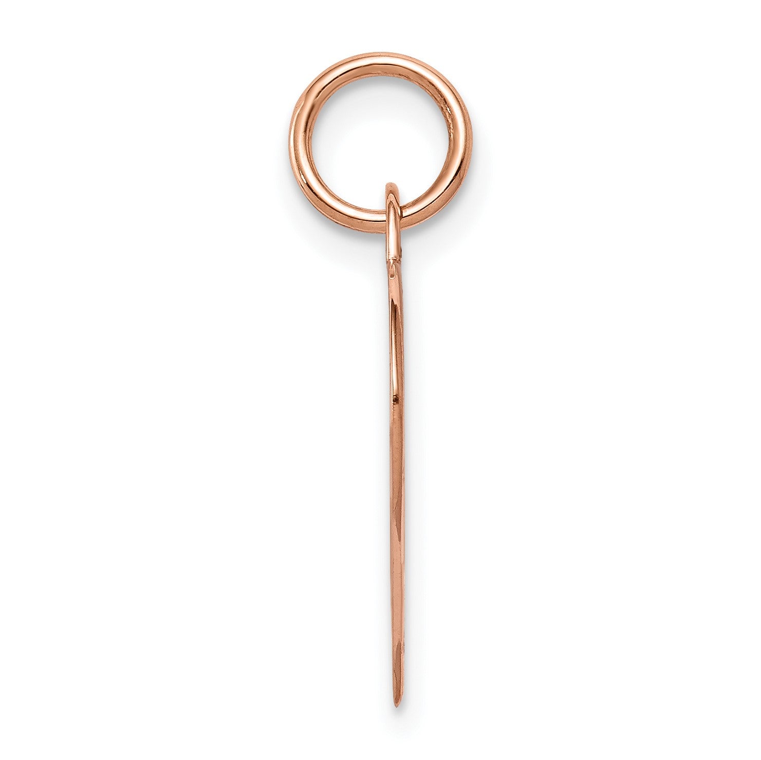 14k Rose Gold Plain .018 Gauge Engraveable Heart 18x19mm Disc Charm