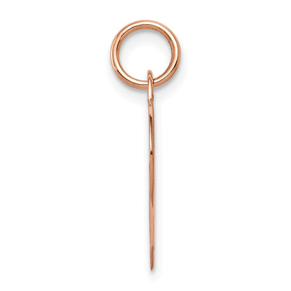 14k Rose Gold Plain .018 Gauge Engraveable Heart 18x19mm Disc Charm